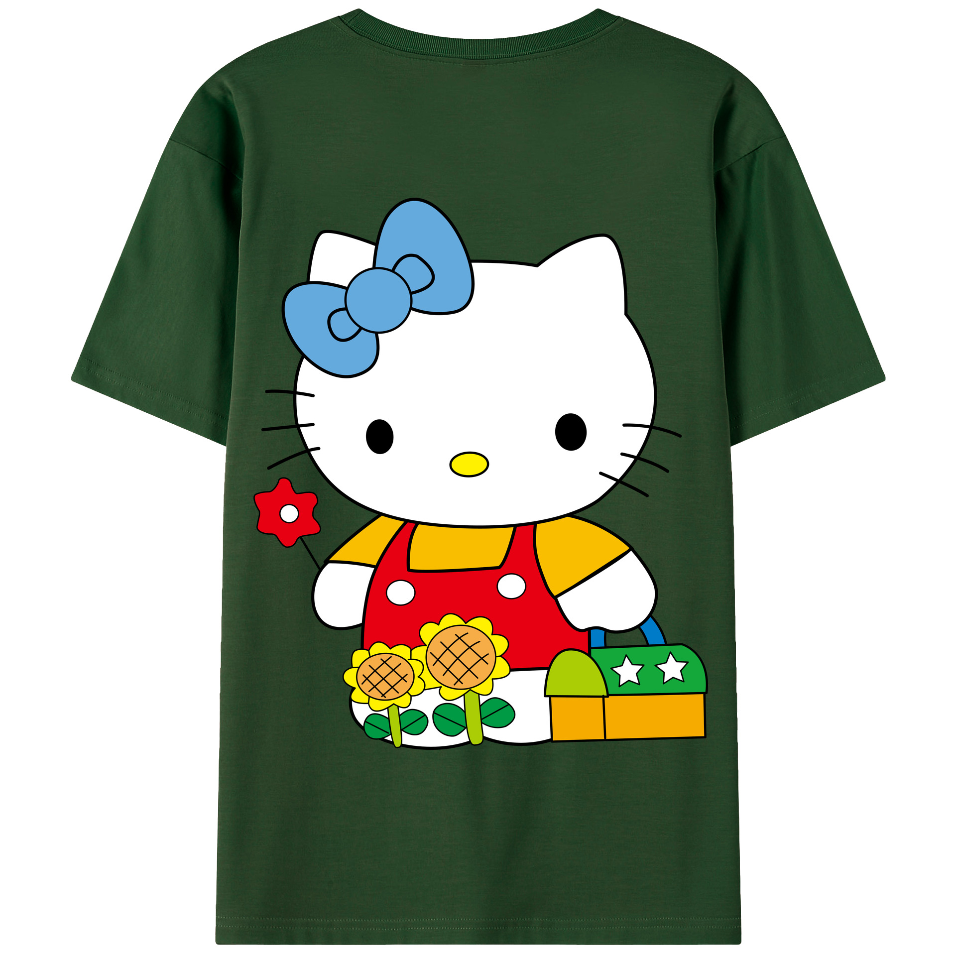 （画像用） Hello Kitty ハローキティ 綿100％半袖Tシャツ（背面プリント）